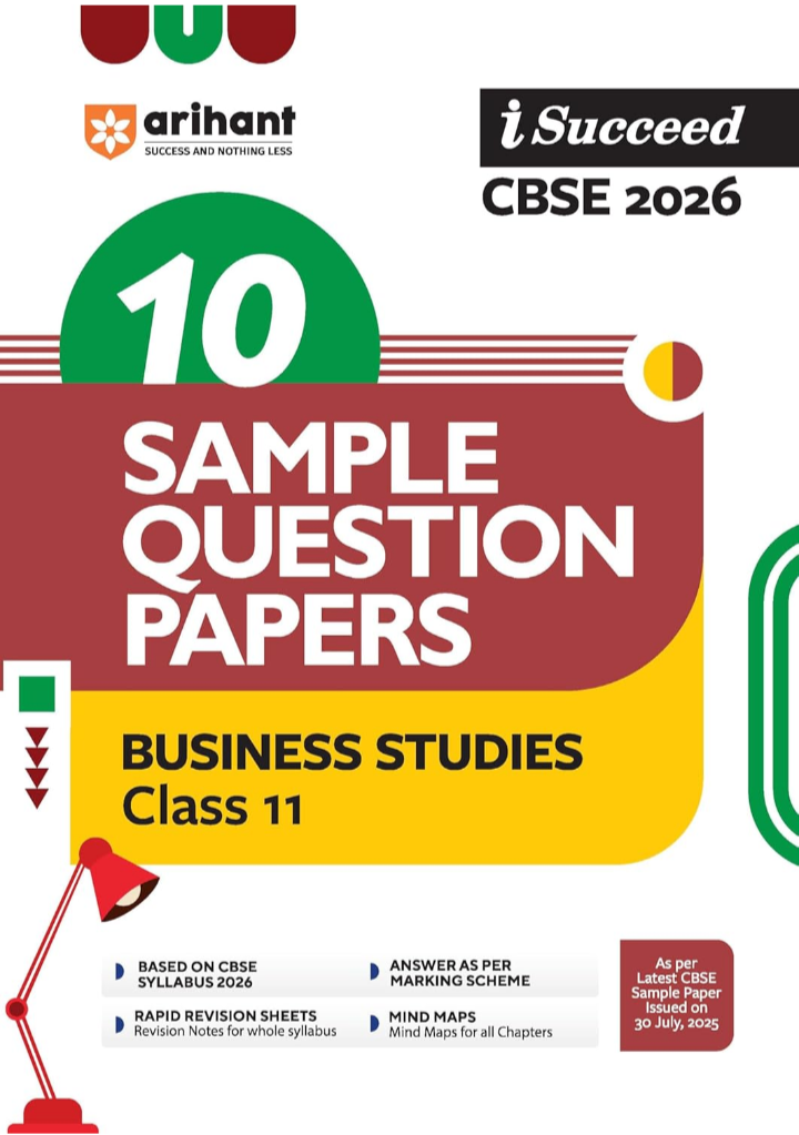 Screenshot_20250927-154036.Amazon Arihant I Succeed CBSE Sample Question Papers Class 11 Business Studies Exam 2026 | 10 Solved & Practice Papers | Based on Latest CBSE Specimen Paper | Rapid Revision Sheets, Mind Maps & Answers as per Marking Scheme | English Medium - Image 1