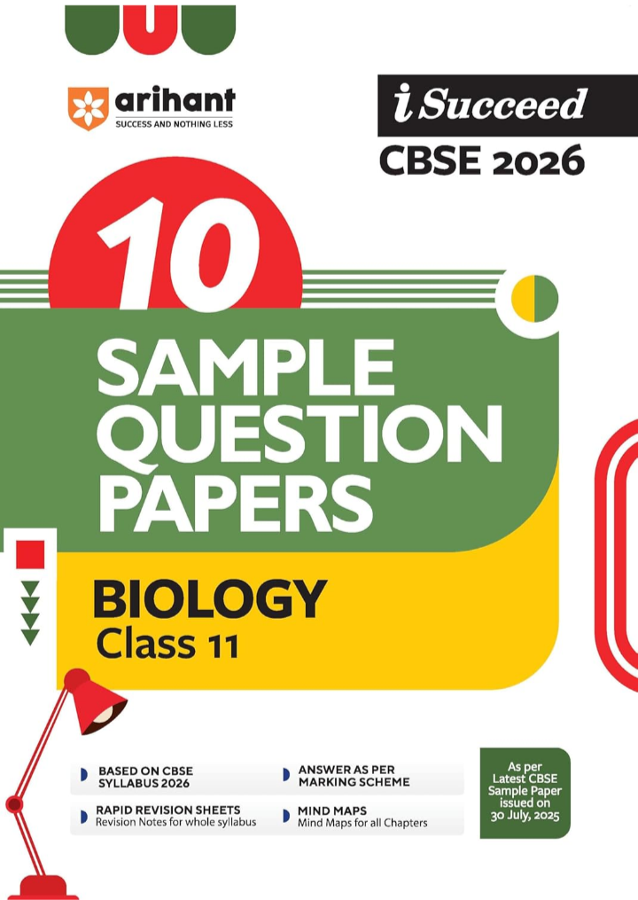 Screenshot_20250927-155137.Amazon Arihant I Succeed CBSE Sample Question Papers Class 11 Biology Exam 2026 | 10 Solved & Practice Papers | Based on Latest CBSE Specimen Paper | Rapid Revision Sheets, Mind Maps & Answers as per Marking Scheme | English Medium - Image 1