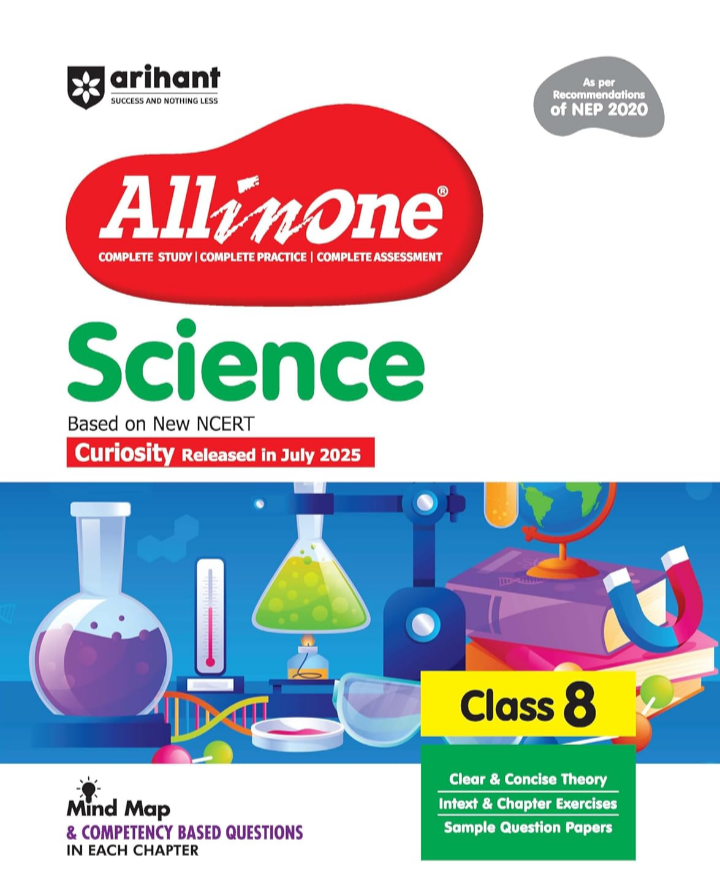 Screenshot_20251001-160542.Amazon Arihant All in One Science Class 8 Book 2025 Edition | NCERT Based Complete Study Guide with Mind Map, Competency Based Questions, Chapterwise Exercises and Sample Question Papers - Image 1