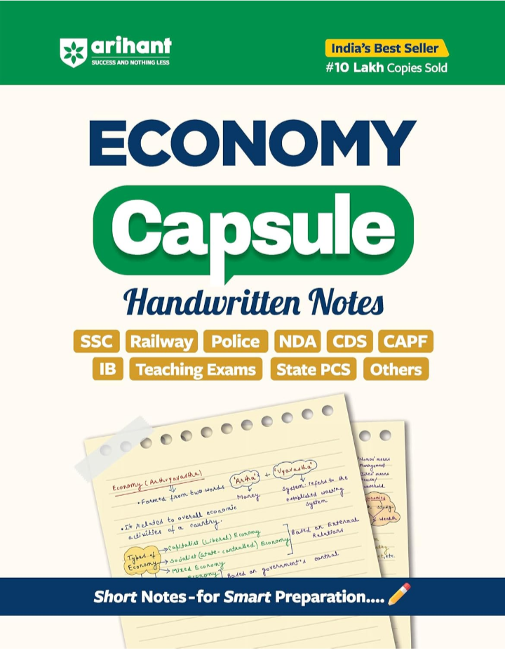 Screenshot_20251003-160916.Amazon Arihant Economy Capsule Handwritten Notes 2025 | SSC, Railway, Police, NDA, CDS, CAPF, IB, State PCS & Teaching Exams | Short Notes, Quick Revision, Previous Year Based, Smart Preparation Guide | English Medium - Image 1