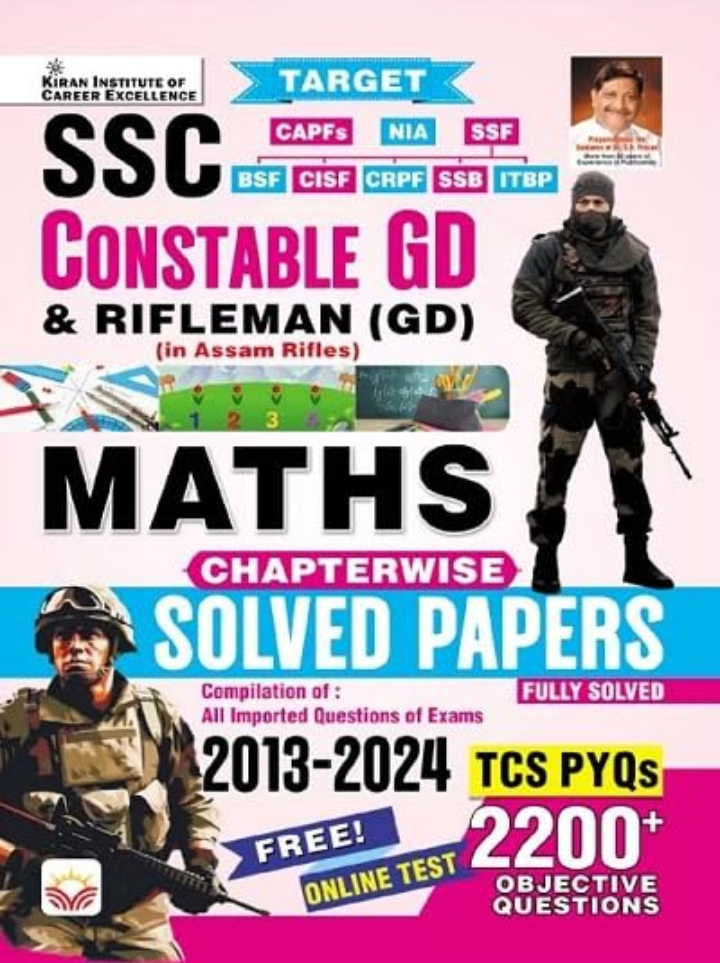 Screenshot_20251008-111921.Amazon SSC Constable GD Maths Chapterwise Solved Papers TCS PYQs 2200+ Objective Questions (English Medium) (5073) - Image 1