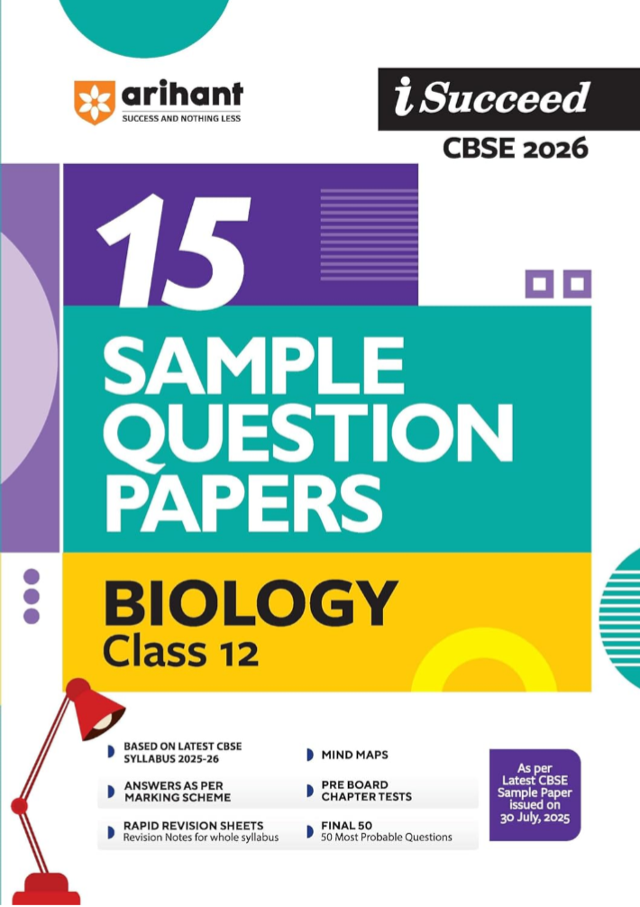Screenshot_20251013-124121.Amazon Arihant I Succeed CBSE Sample Question Papers Class 12 Biology Exam 2026 | 15 Sample Papers | Based on Latest CBSE Specimen Paper | Rapid Revision Sheets, Pre-Board Chapter Tests, Mind Maps, Final 50 Questions, Solutions as per Marking Scheme | English Medium - Image 1