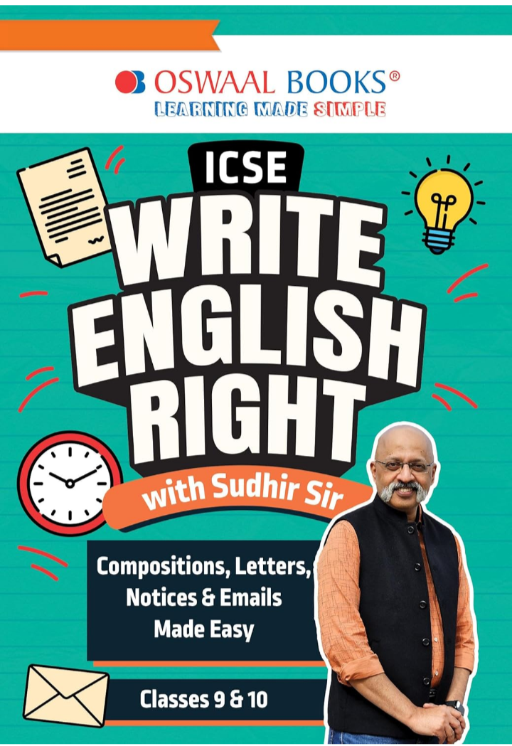 Screenshot_20251015-134834.Amazon Oswaal ICSE Write English Right with Sudhir Sir: Compositions, Letters, Notices & Emails Made Easy (Classes 9 & 10) - Image 1