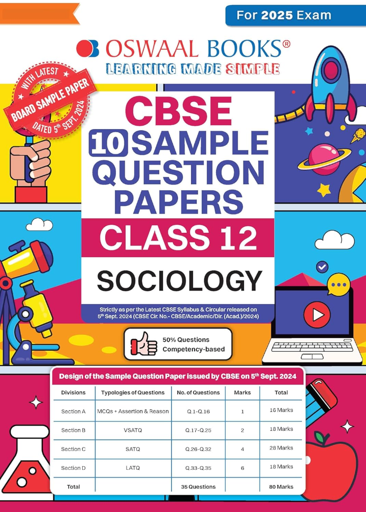 Screenshot_20251031-174052.Amazon Oswaal CBSE Sample Question Papers Class 12 Sociology (For 2025 Exam) - Image 1
