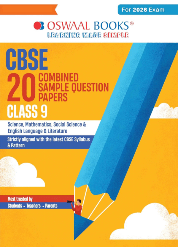 Oswaal CBSE 20 Combined Sample Question Papers Class-9 (English Lang & Lit,Mathematics,Science & Social Science)