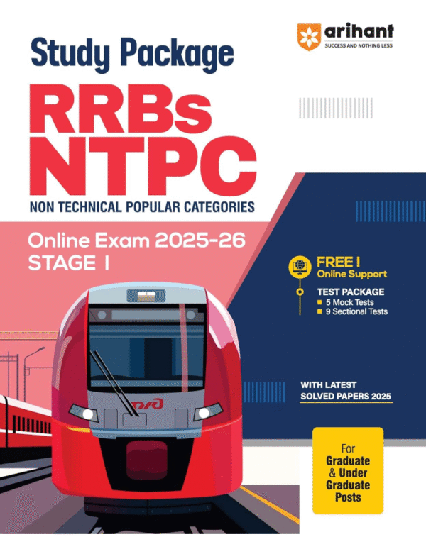 Arihant RRBs NTPC Study Package 2025–26 Stage 1 | Non-Technical Popular Categories (Graduate & Under Graduate Posts) | Based on Latest Exam Pattern | ... | Free Online Support | English Medium